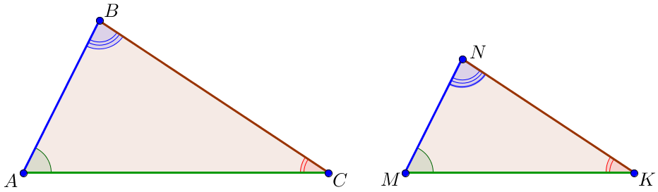 Признаки подобия треугольников — Википедия